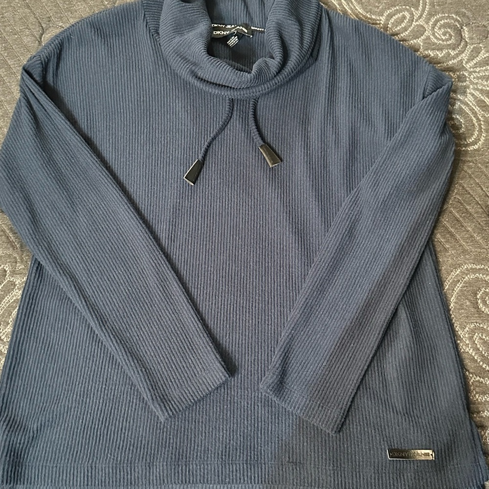 DKNY Women’s Turtleneck Sweater in Deep Blue